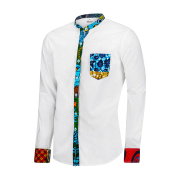 Men's Cotton White Dress Shirt — Slim Fit Mens White Button Down Shirt